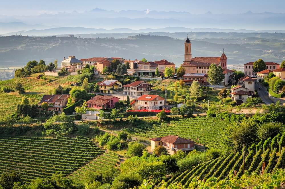 Barolo_Italy vineyard and village